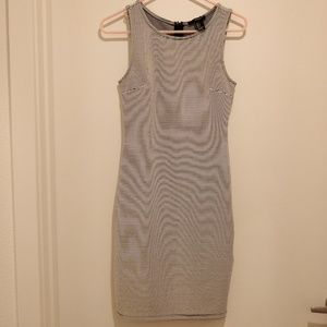 Black and White striped dress